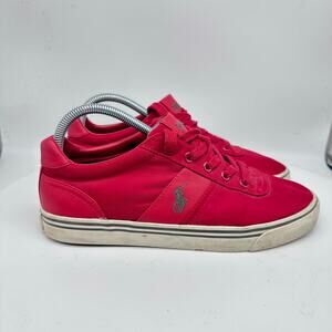 Polo Ralph Lauren Hanford Low-Top Canvas Red Casual Lace Up Sneaker Mens 8